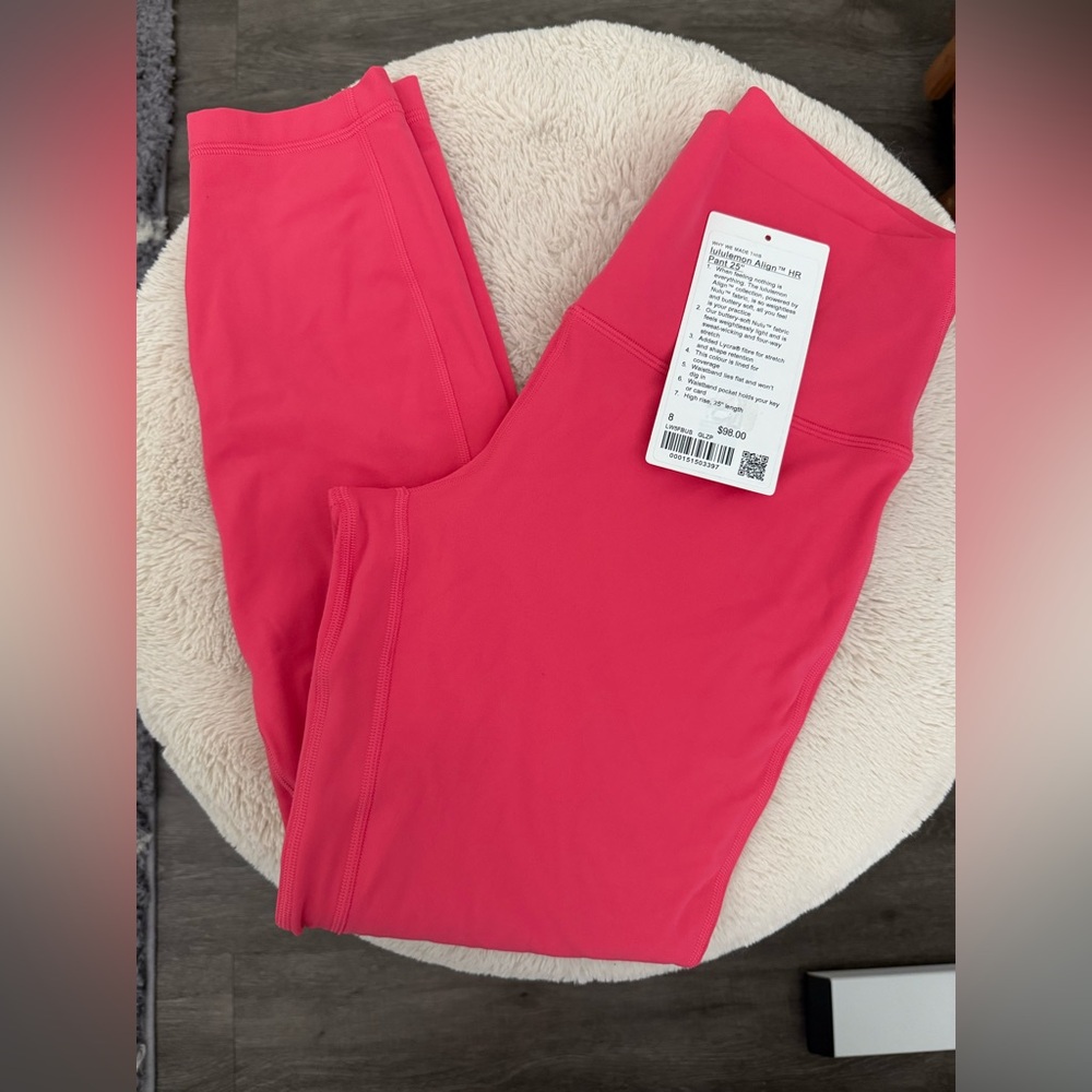 Lululemon Align HR pant 25” - color Glazed Pink